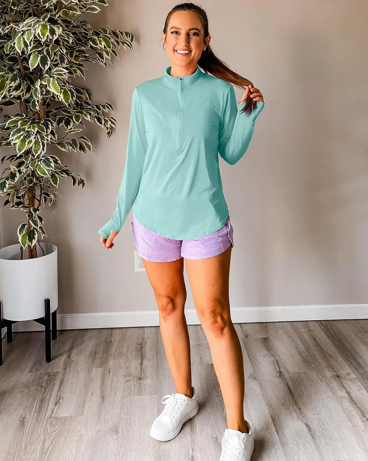 G4Free Womens UPF 50  Sun Shirts Lightweight Quick Dry Long Sleeve Workout Tops Lightweight Running Pullover