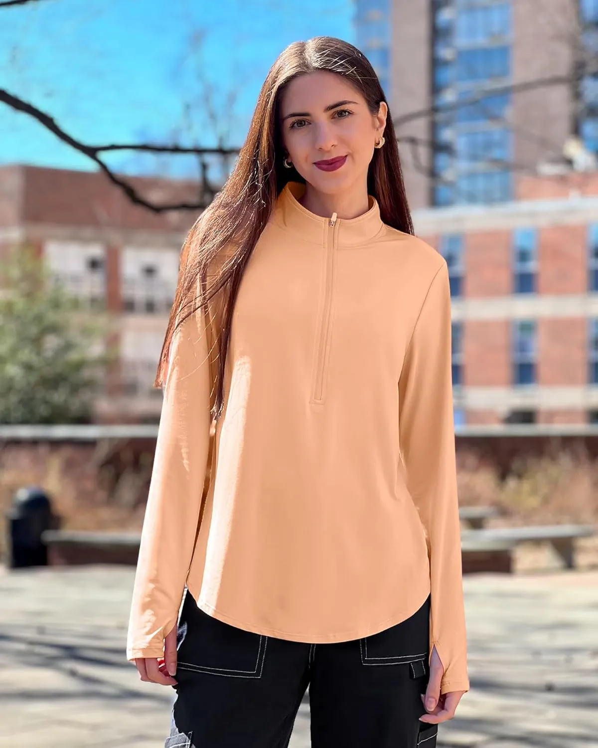 G4Free Womens UPF 50  Sun Shirts Lightweight Quick Dry Long Sleeve Workout Tops Lightweight Running Pullover