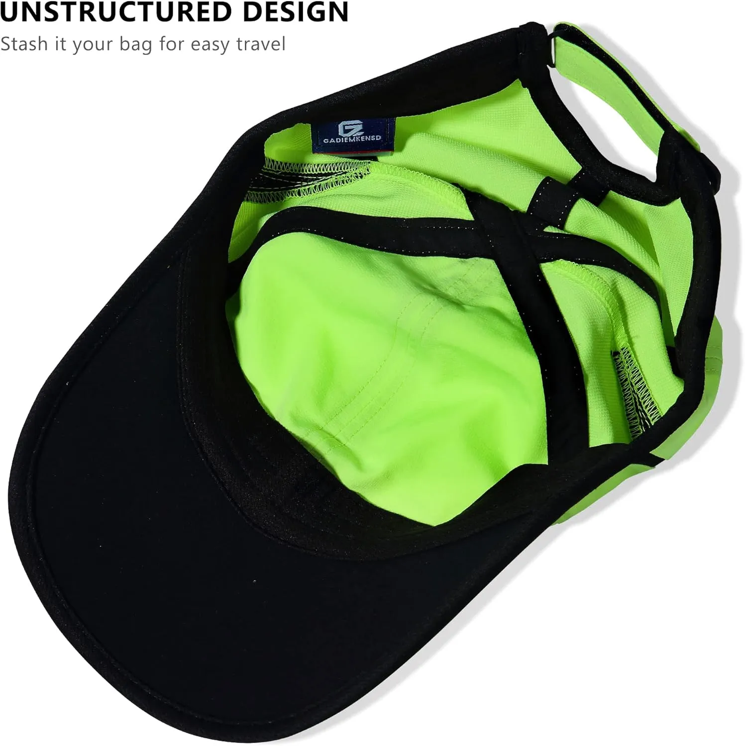 GADIEMKENSD Performance Running Hat, Stretchy Fabric with Vented Mesh for Outdoor Workouts