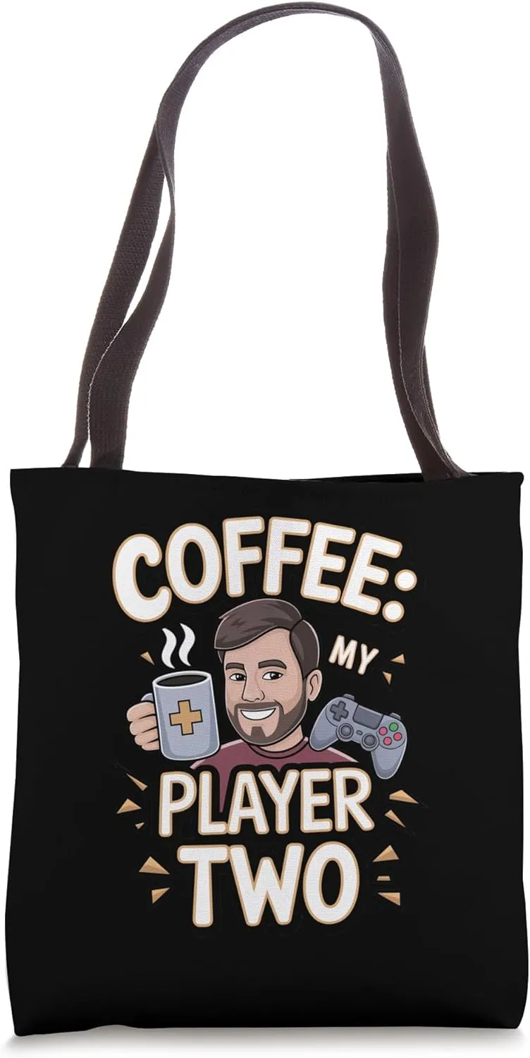 Game Developer: Coffee: My Player Two Tote Bag