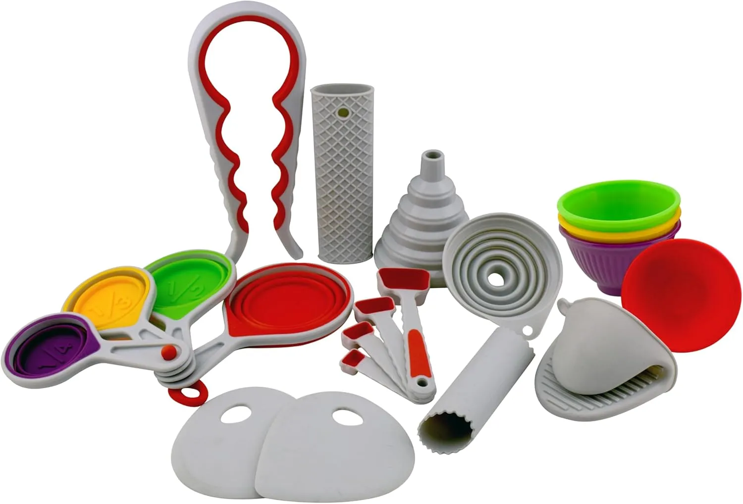 G&S Design 20-Piece Silicone Kitchen Prep Set