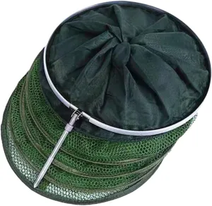 GANAZONO 1Pc Foldable Mesh Fishing Net Protector Lightweight Portable Fishing Gear Quick Setup Durable Material for Outdoor