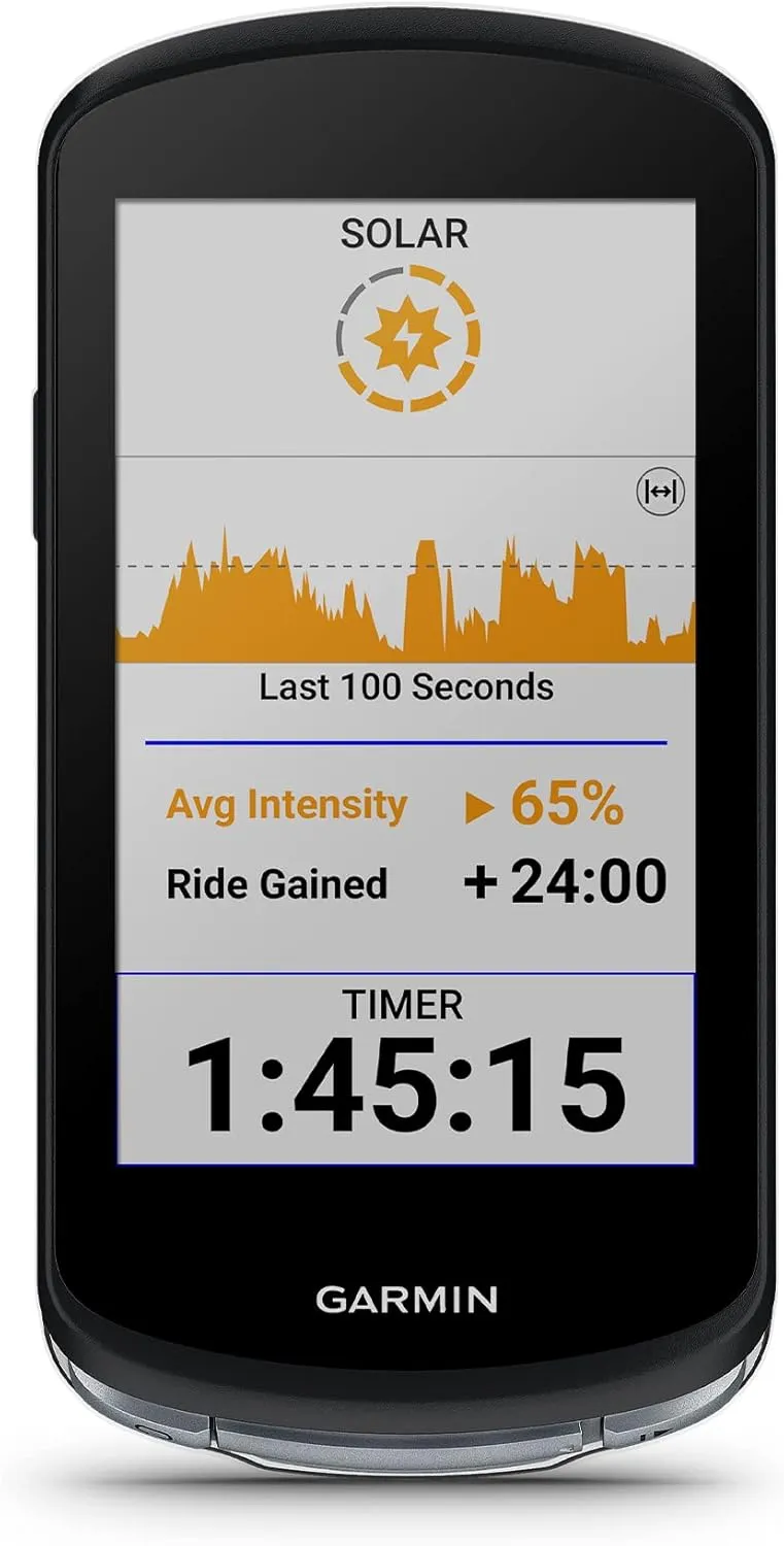 Garmin Edge 1040 Solar Compact Touchscreen GPS Cycling Handheld with Signature Series Bike Kit