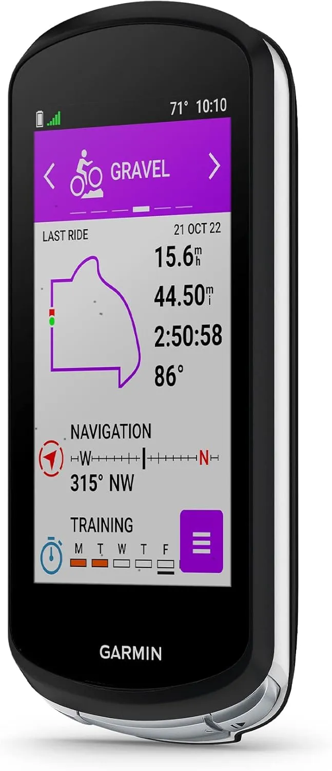 Garmin Edge 1040 Solar Compact Touchscreen GPS Cycling Handheld with Signature Series Bike Kit