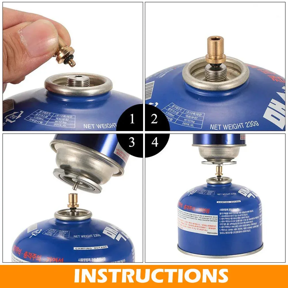 Gas Refill Adapter for Outdoor Camping Stove Gas Cylinder Gas Tank Gas Burner Accessories Hiking Inflate Butane Canister