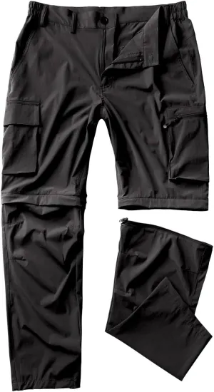 Gash Hao Mens Hiking Convertible Pants Outdoor Waterproof Quick Dry Zip Off Lightweight Fishing Pants