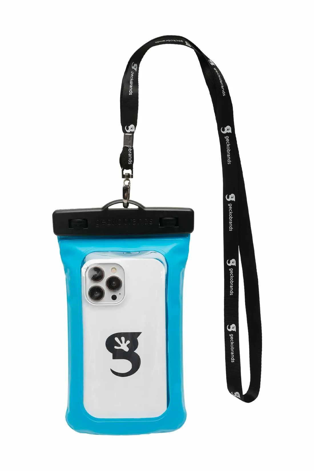 Gecko Neon Blue Float Phone Dry Bag