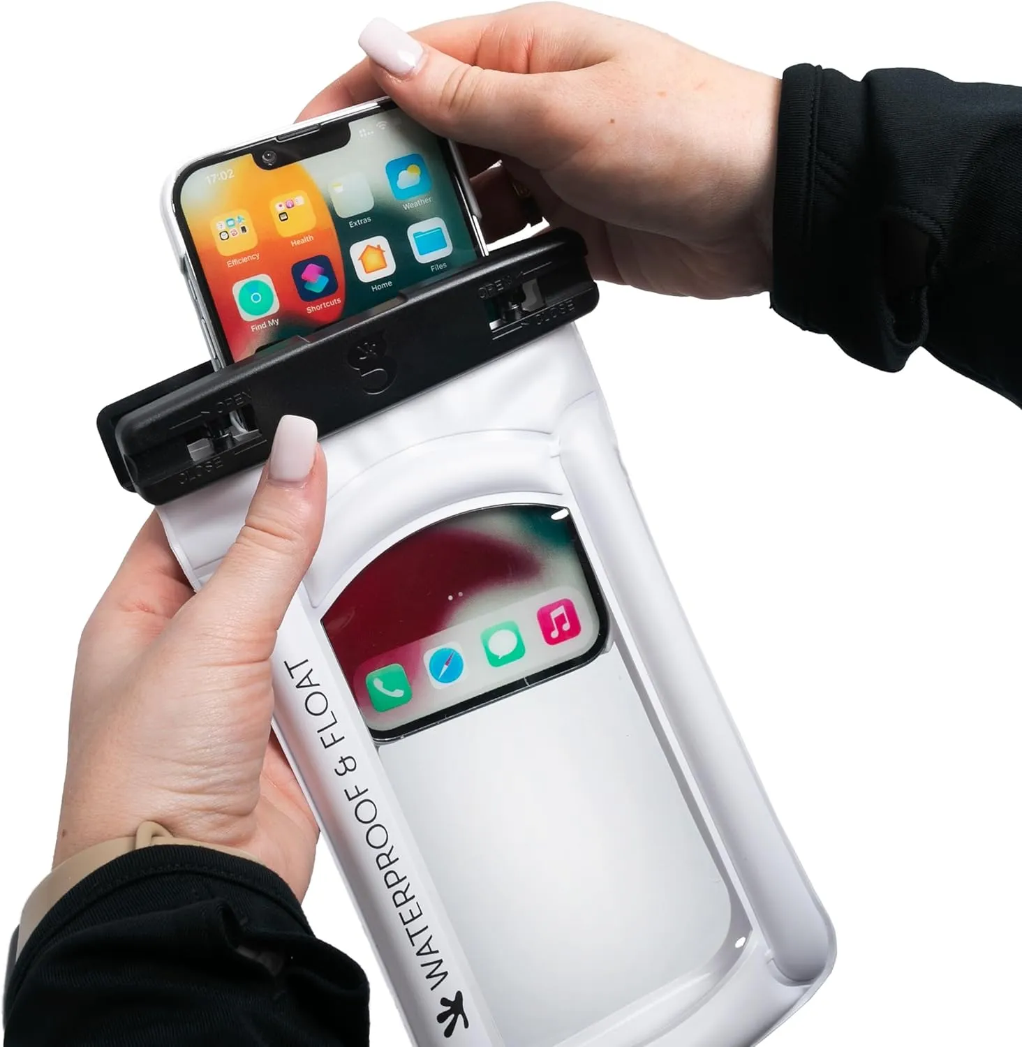 geckobrands Float Phone Dry Bag - Waterproof & Floating Phone Pouch – Fits Most iPhone and Samsung Galaxy Models