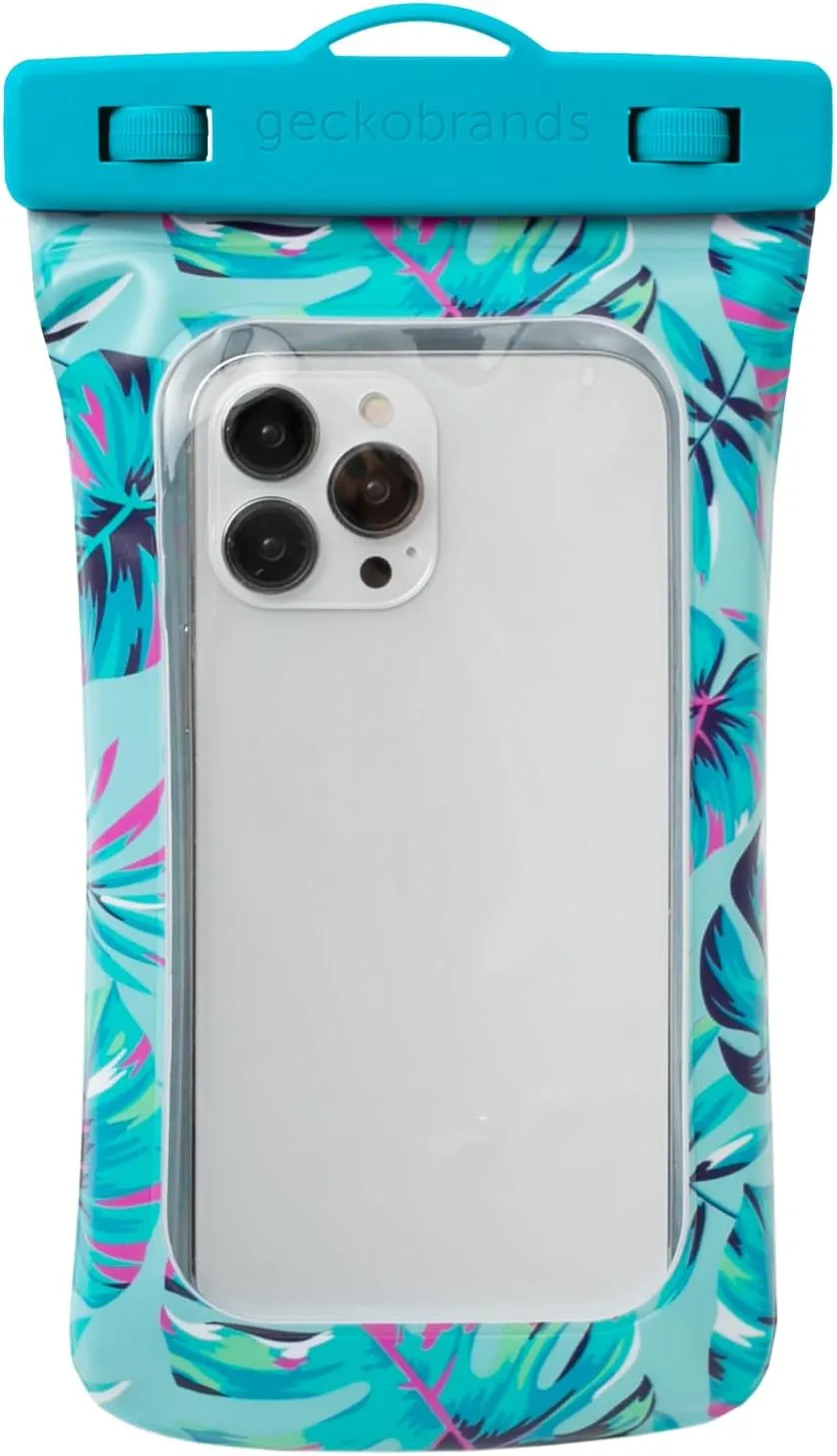 geckobrands Float Phone Dry Bag - Waterproof & Floating Phone Pouch – Fits Most iPhone and Samsung Galaxy Models