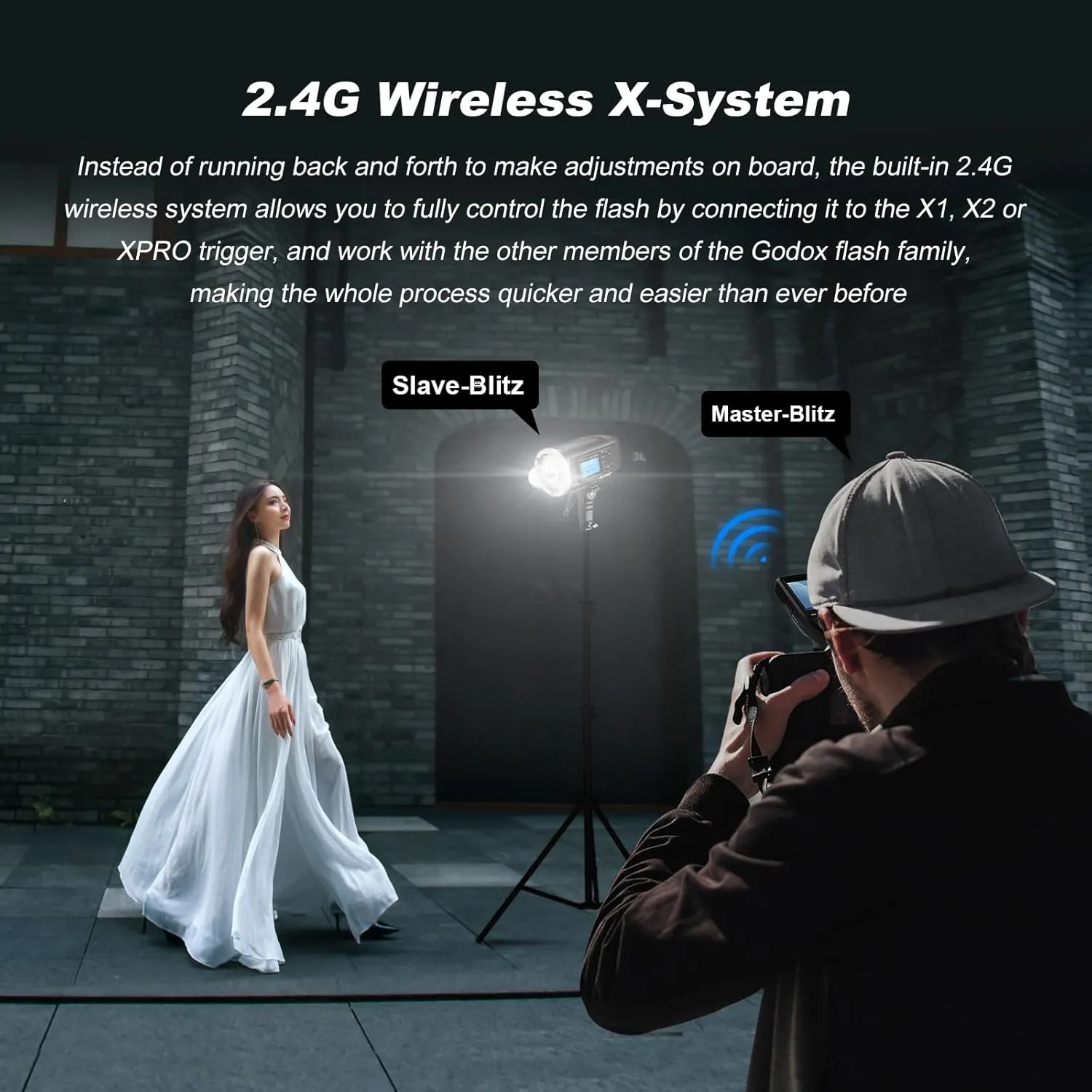Godox AD600BM Bowens Mount 600Ws GN87 High Speed Sync Outdoor Studio Flash Strobe Monolight Light with 2.4G Wireless X System & 8700mAh Battery with 15x17cm Softbox & Filter & USB LED