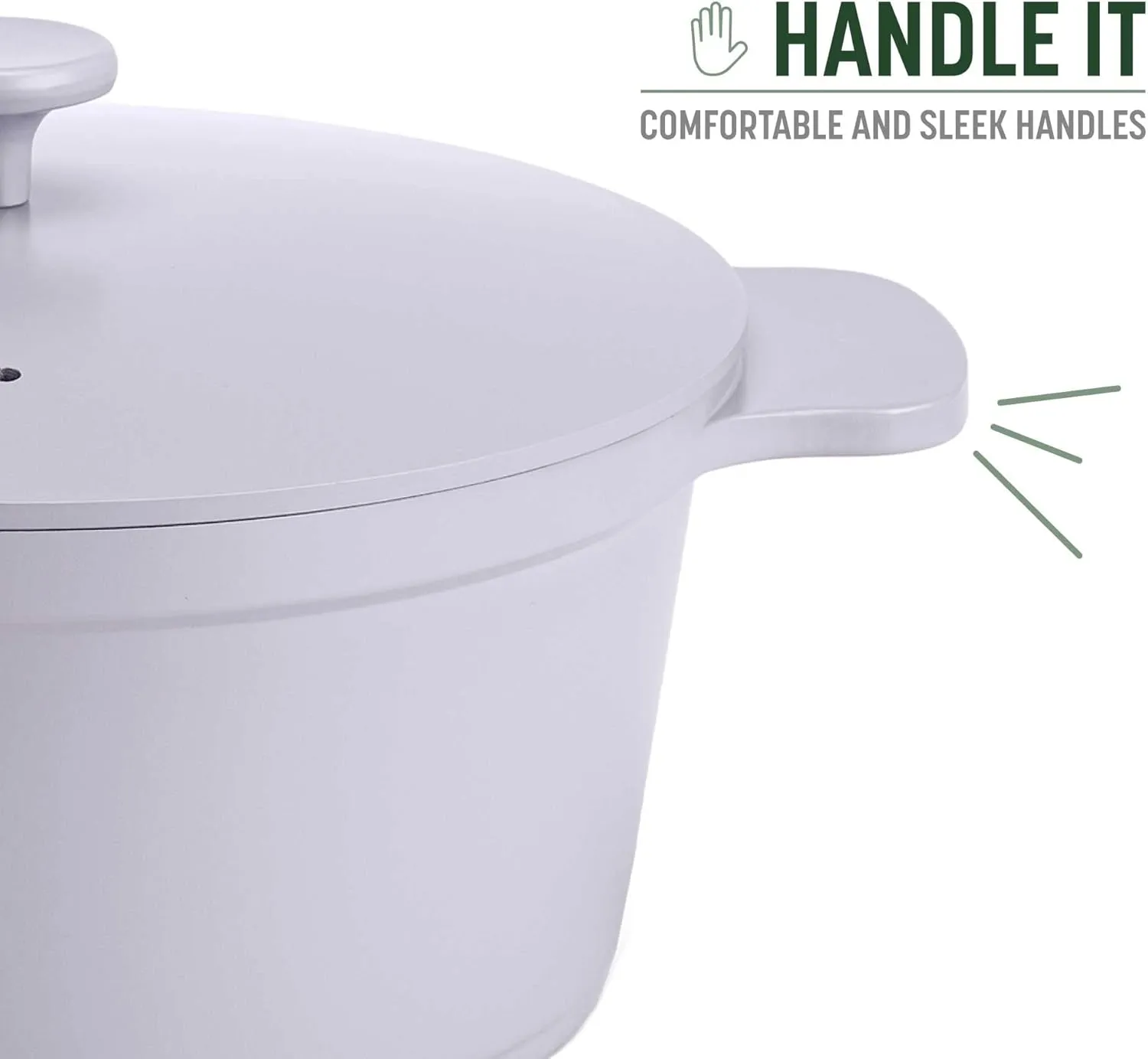 Goodful All-In-One Pot, Multilayer Nonstick, High Performance Cast Dutch Oven With Matching Lid, Roasting Rack And Turner, Made Without PFOA, Dishwasher Safe Cookware, 4.7-Quart, Lilac Frost