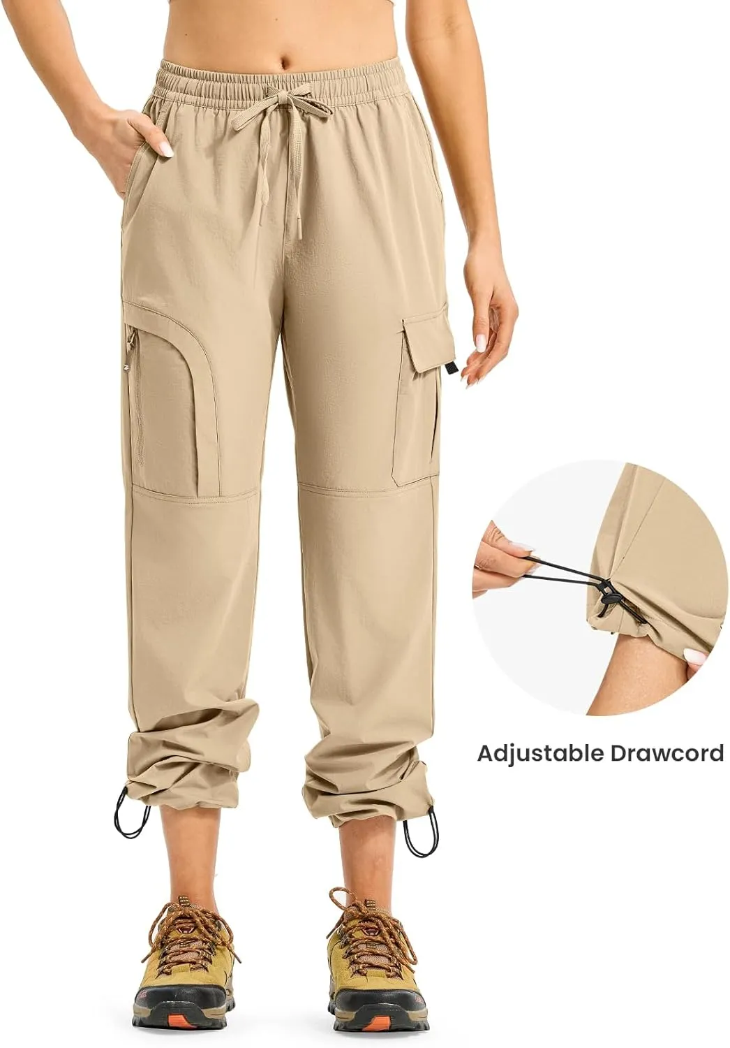 Gopune Women's Hiking Cargo Pants Lightweight Quick Dry Water Resistant Camping Work Travel Pants