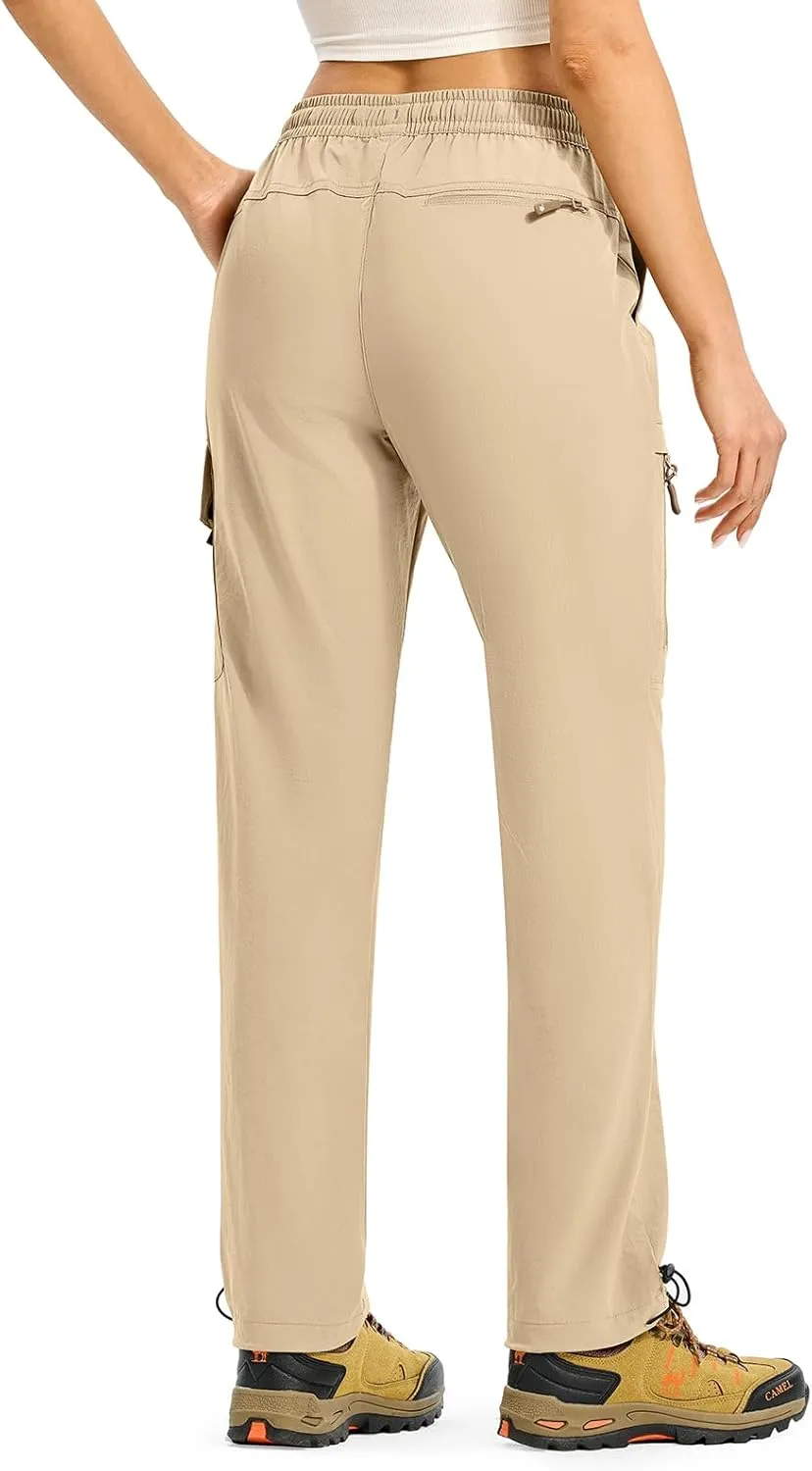 Gopune Women's Hiking Cargo Pants Lightweight Quick Dry Water Resistant Camping Work Travel Pants