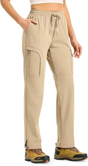 Gopune Women's Hiking Cargo Pants Lightweight Quick Dry Water Resistant Camping Work Travel Pants