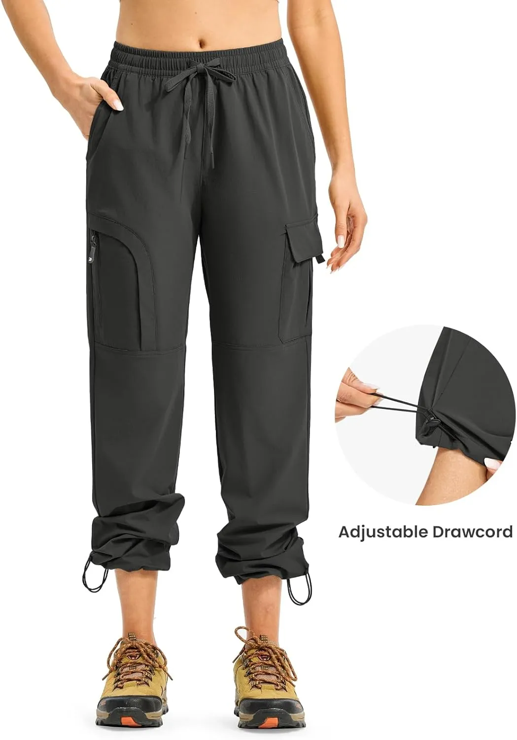 Gopune Women's Hiking Cargo Pants Lightweight Quick Dry Water Resistant Camping Work Travel Pants