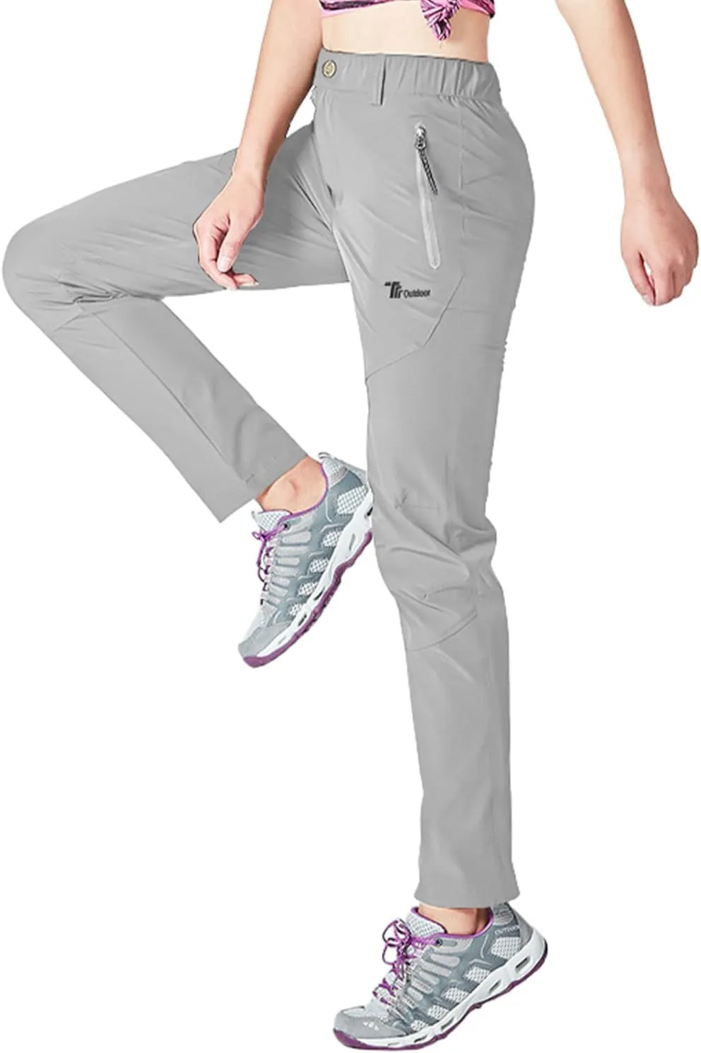 Gopune Women's Outdoor Hiking Pants Lightweight Quick Dry Water Resistant Mountain Trouser
