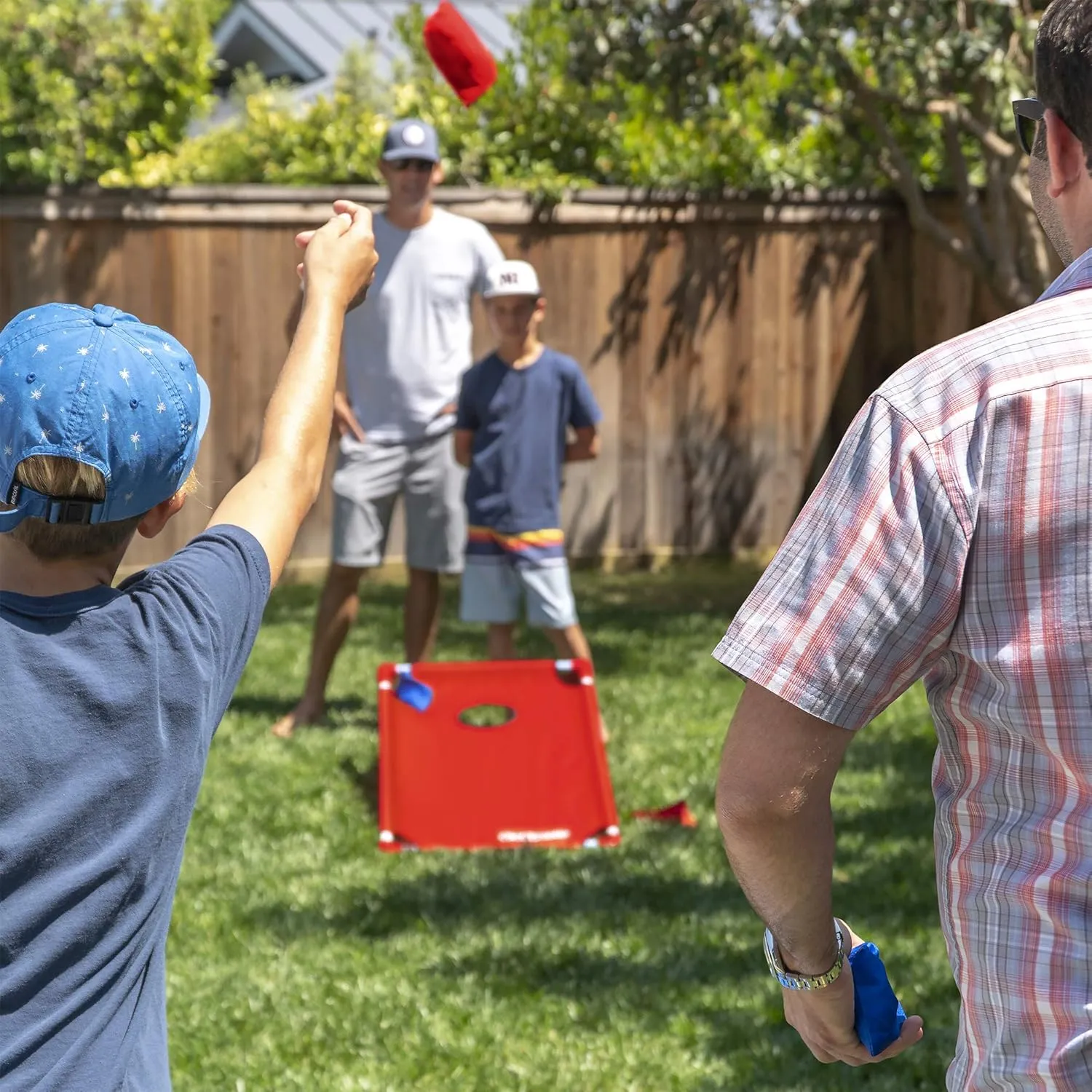 GoSports Portable 3 x 2 ft Cornhole Game Set – Premium Toss Game for Kids and Adults - Choose Your Style