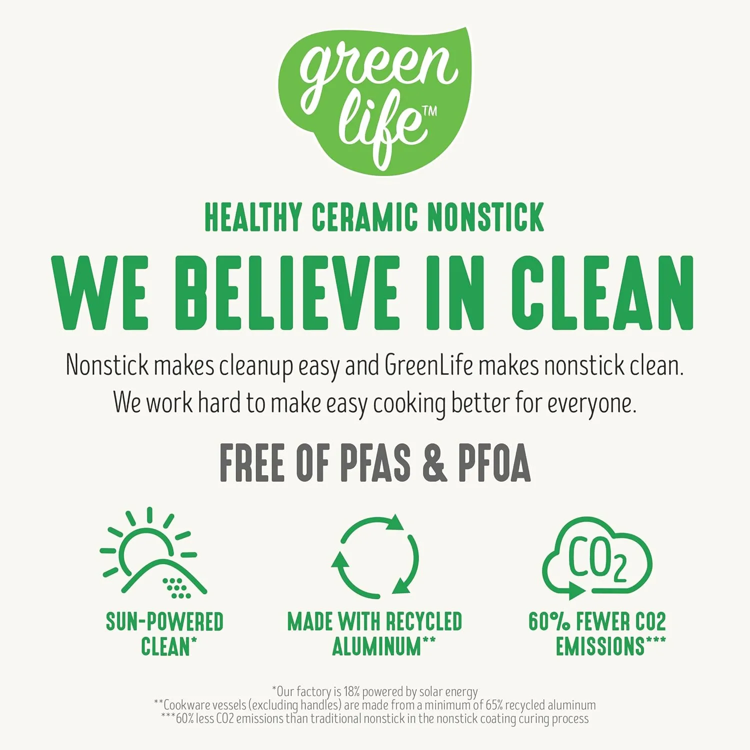 GreenLife Soft Grip 16 Piece Cookware Set, Non-Toxic PFAS-Free Ceramic Nonstick, Frying, Sauce, Saute, Utensils, Glass Lids, Stay-Cool Handles, Wobble Free, Dishwasher & Oven Safe, Cream
