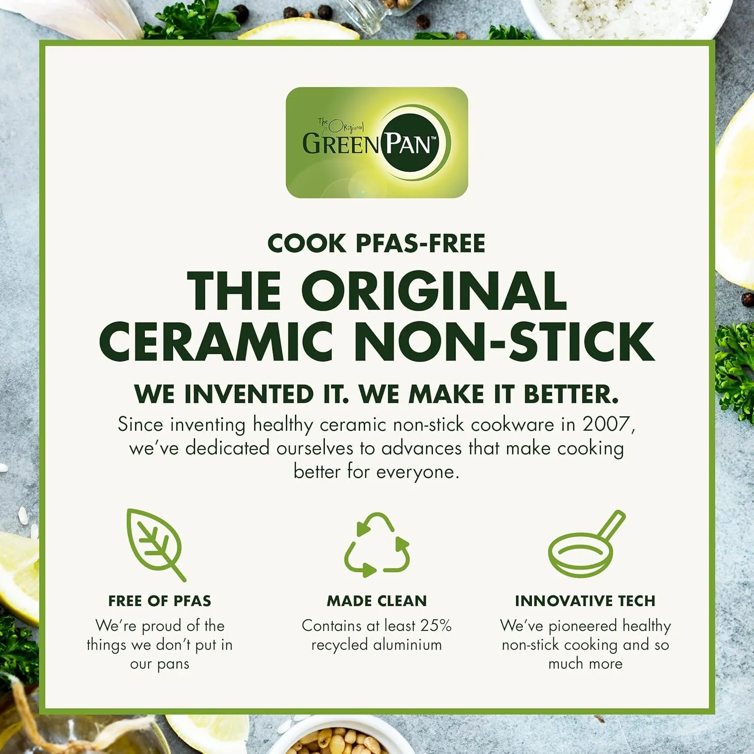 GreenPan Craft Cookware Hard Anodized Healthy Ceramic Nonstick 11" Frying Pan Skillet, Cast Stainless Steel Handles, Scratch-Resistant, Induction Safe, Dishwasher and Oven Safe, PFAS-Free, Black