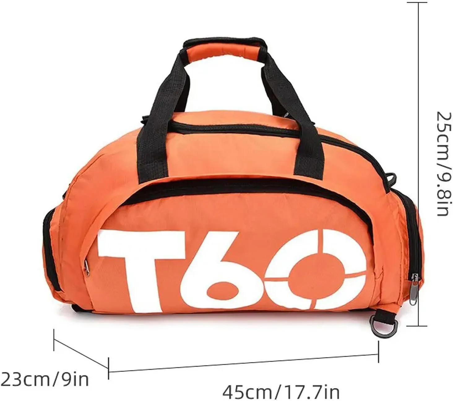 Gym Bag Waterproof Fitness Bag Sport Men Women Bag Outdoor Fitness Portable Bags Ultralight Yoga Sports Large Travel Backpack, Black-white