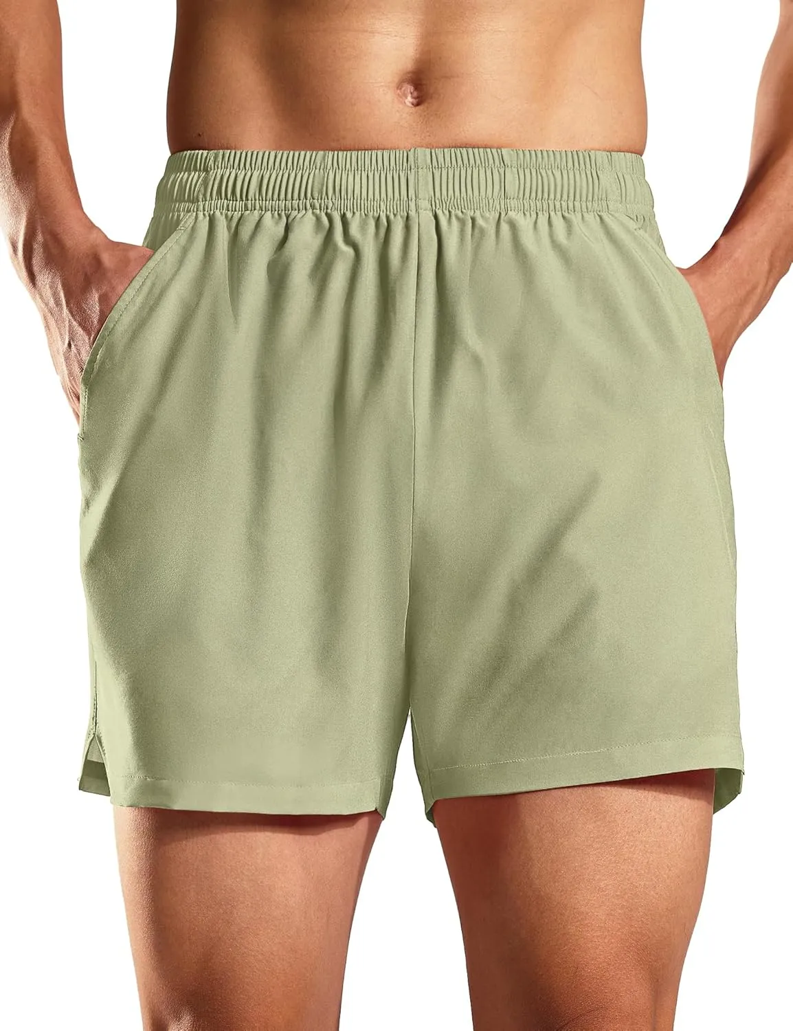 Haimont 5 Inch Mens Dry Fit Running Athletic Shorts with Pockets, Water Resistant Lightweight Quick Dry Gym Workout Shorts