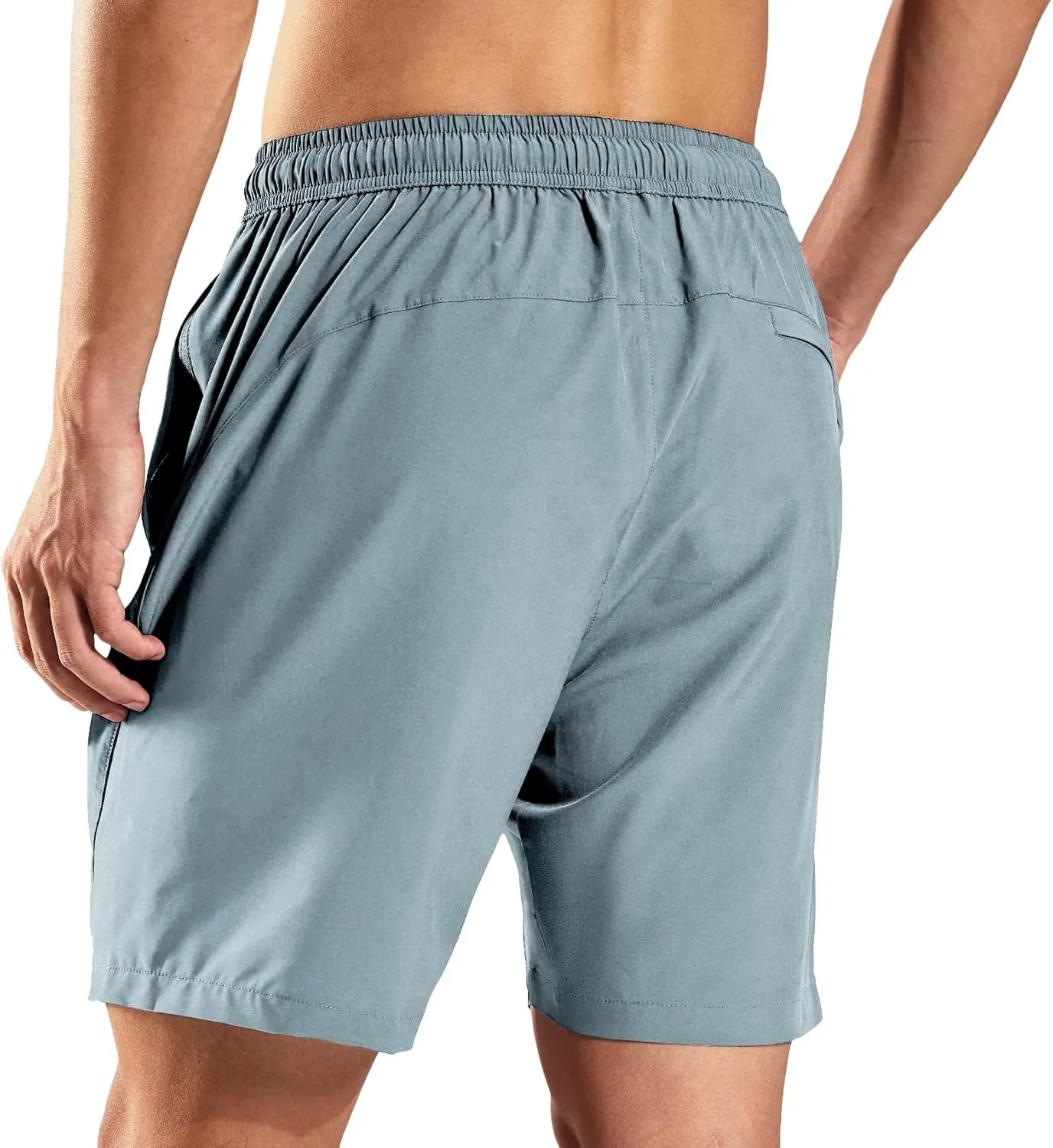 Haimont 7 Inch Athletic Running Shorts Men Dry Fit Lightweight Workout Shorts with Zipper Pockets No Liner, Quick Dry