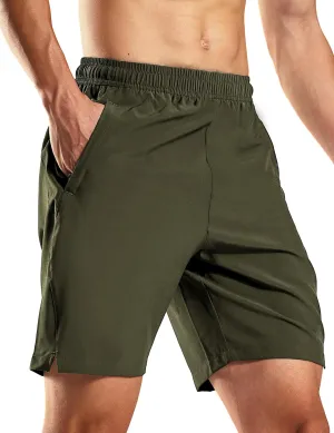 Haimont 7 Inch Athletic Running Shorts Men Dry Fit Lightweight Workout Shorts with Zipper Pockets No Liner, Quick Dry