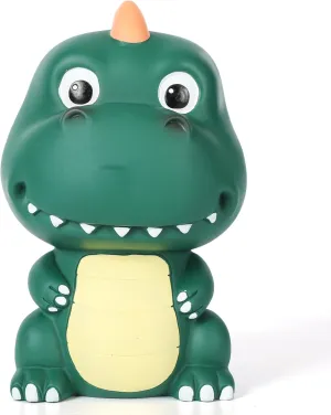 H&W Dinosaur Money Bank with Lovely Big Head, Shatterproof Tyrannosaurus Rex Piggy Bank, First Coin Bank, Best Christmas Birthday for Kids Boys Girls Home Decoration (Deep Green)