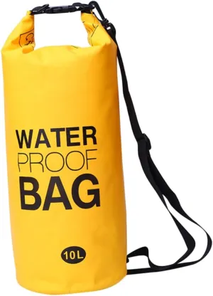 Happyyami Inflatable Bag Durable PVC Gear Bag for Outdoor Activities Floating Mesh Fabric Sports Buoy for Boating Kayaking Fishing Rafting and Swimming Yellow