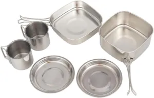 Happyyami Outdoor Camping Cooker Charger Tableware Portable Tin Pans Bag Cooler Kit Van Accessories Gear Oven