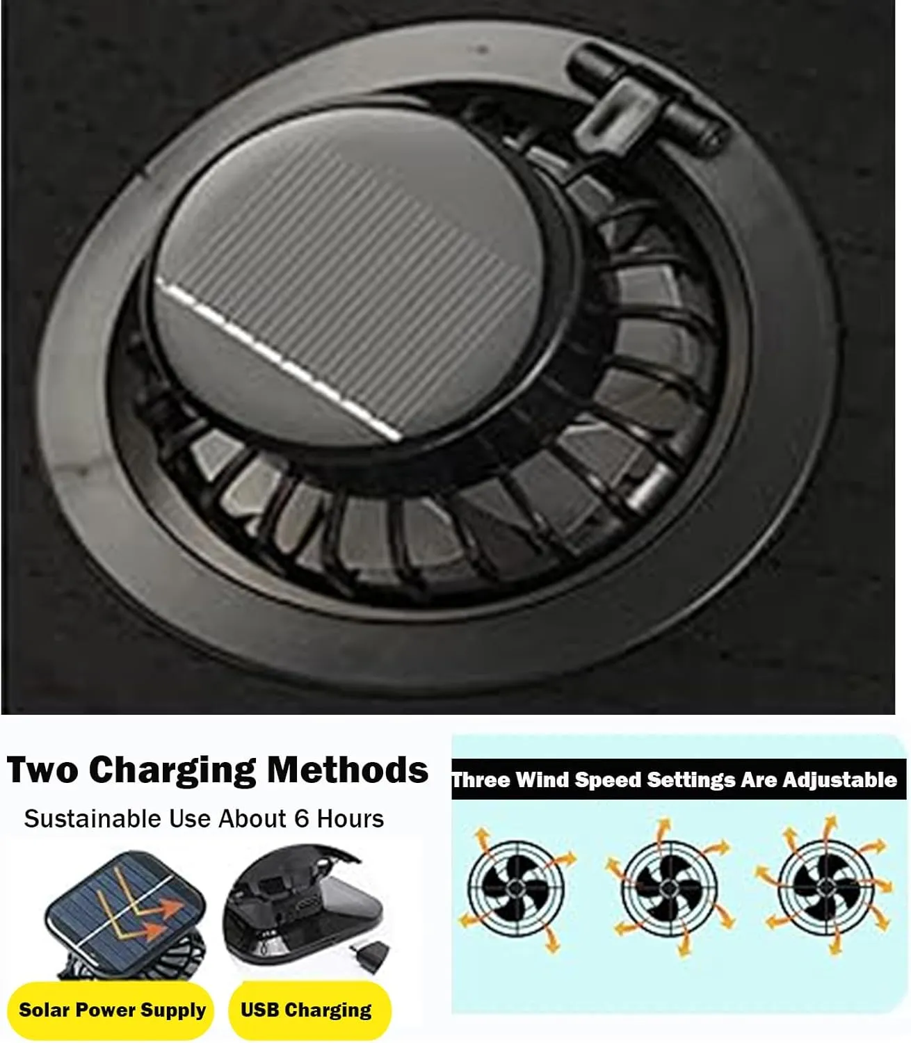 Hat with Fans Solar Power Wide Brim Removable Sun & USB Charging Hat Outdoor Fishing Sun Protection Solar Fan Hats