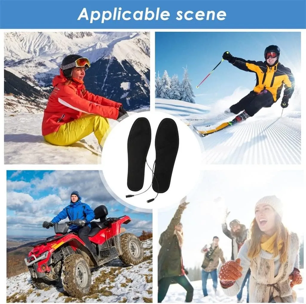 Heated Insoles for Feet Men's Shoes Heating Insoles Women's Sports Washable Rechargeable Warming Insoles(39-40)