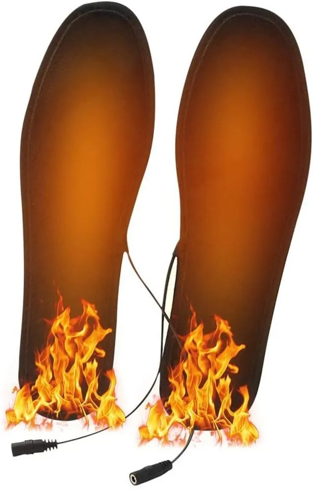 Heated Insoles for Feet Men's Shoes Heating Insoles Women's Sports Washable Rechargeable Warming Insoles(39-40)