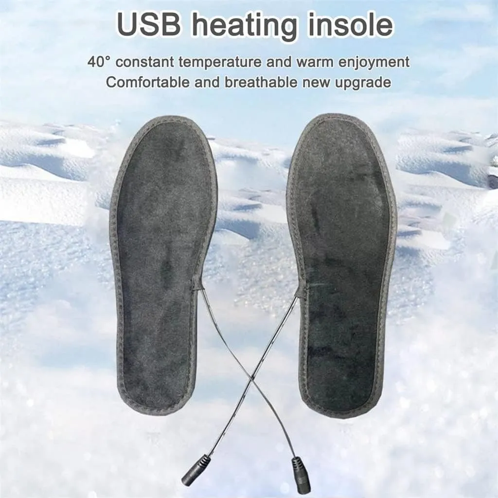 Heated Insoles for Feet Men's Shoes Heating Insoles Women's Sports Washable Rechargeable Warming Insoles(39-40)