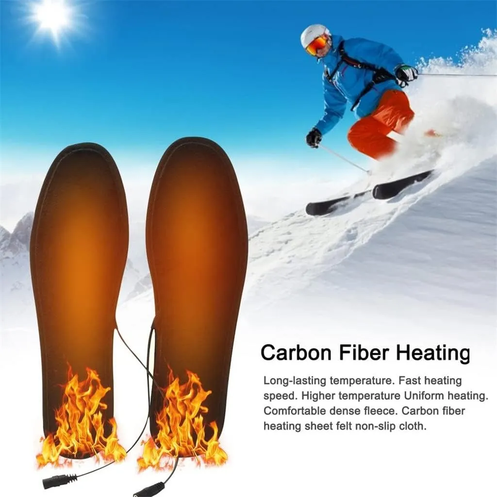 Heated Insoles for Feet Men's Shoes Heating Insoles Women's Sports Washable Rechargeable Warming Insoles(39-40)