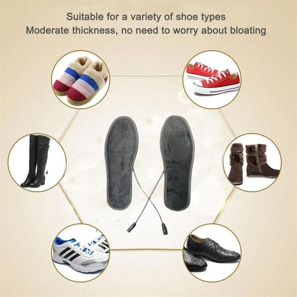 Heated Insoles for Feet Men's Shoes Heating Insoles Women's Sports Washable Rechargeable Warming Insoles(39-40)