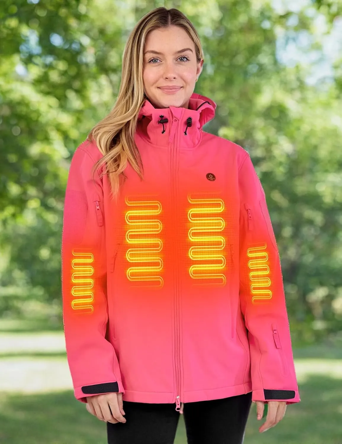 Heated Jacket for Women, ANTARCTICA GEAR Winter Coat with 12V 16000mAh Battery Pack, Soft Shell Heating Hood Jacket