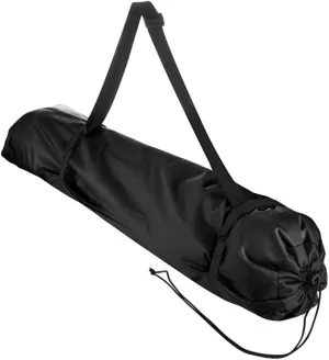 Heavy Duty Camping Chair Replacement Bag with Side Pocket, Camp Cover Bags for Carrying Folding Chairs - 48 X 11 Inches, Durable 600D Oxford Fabric, Extra Wide Mouth, Adjustable Strap (Black)