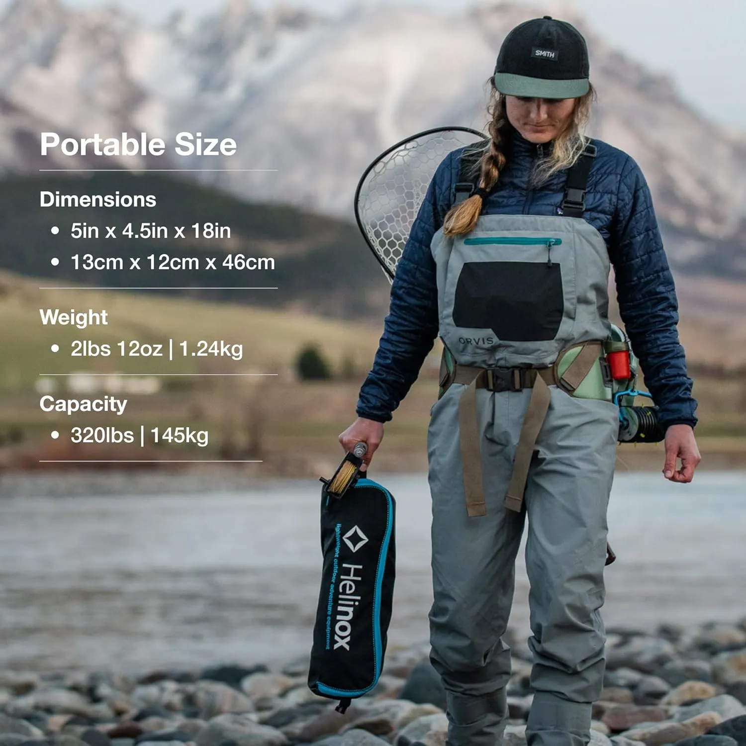 Helinox Chair Two Ultralight, High-Back, Collapsible Camping Chair, Rainbow Bandana, with Pockets