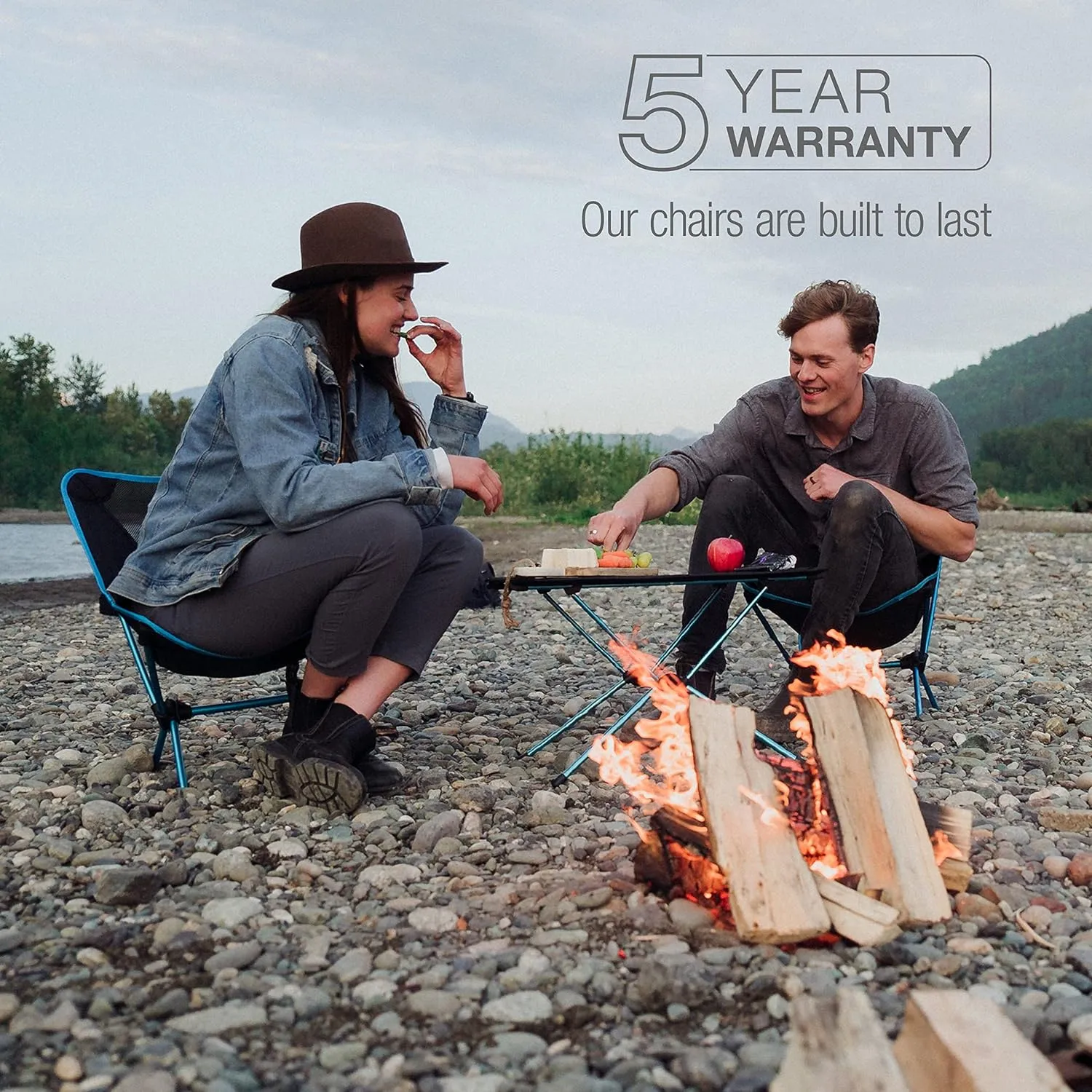 Helinox Chair Two Ultralight, High-Back, Collapsible Camping Chair, Rainbow Bandana, with Pockets