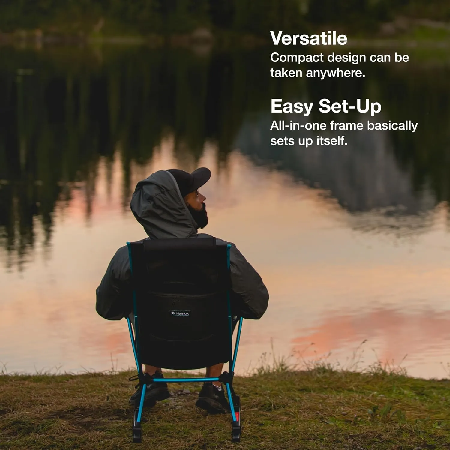 Helinox Chair Two Ultralight, High-Back, Collapsible Camping Chair, Rainbow Bandana, with Pockets