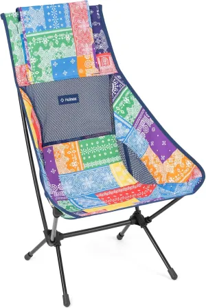 Helinox Chair Two Ultralight, High-Back, Collapsible Camping Chair, Rainbow Bandana, with Pockets