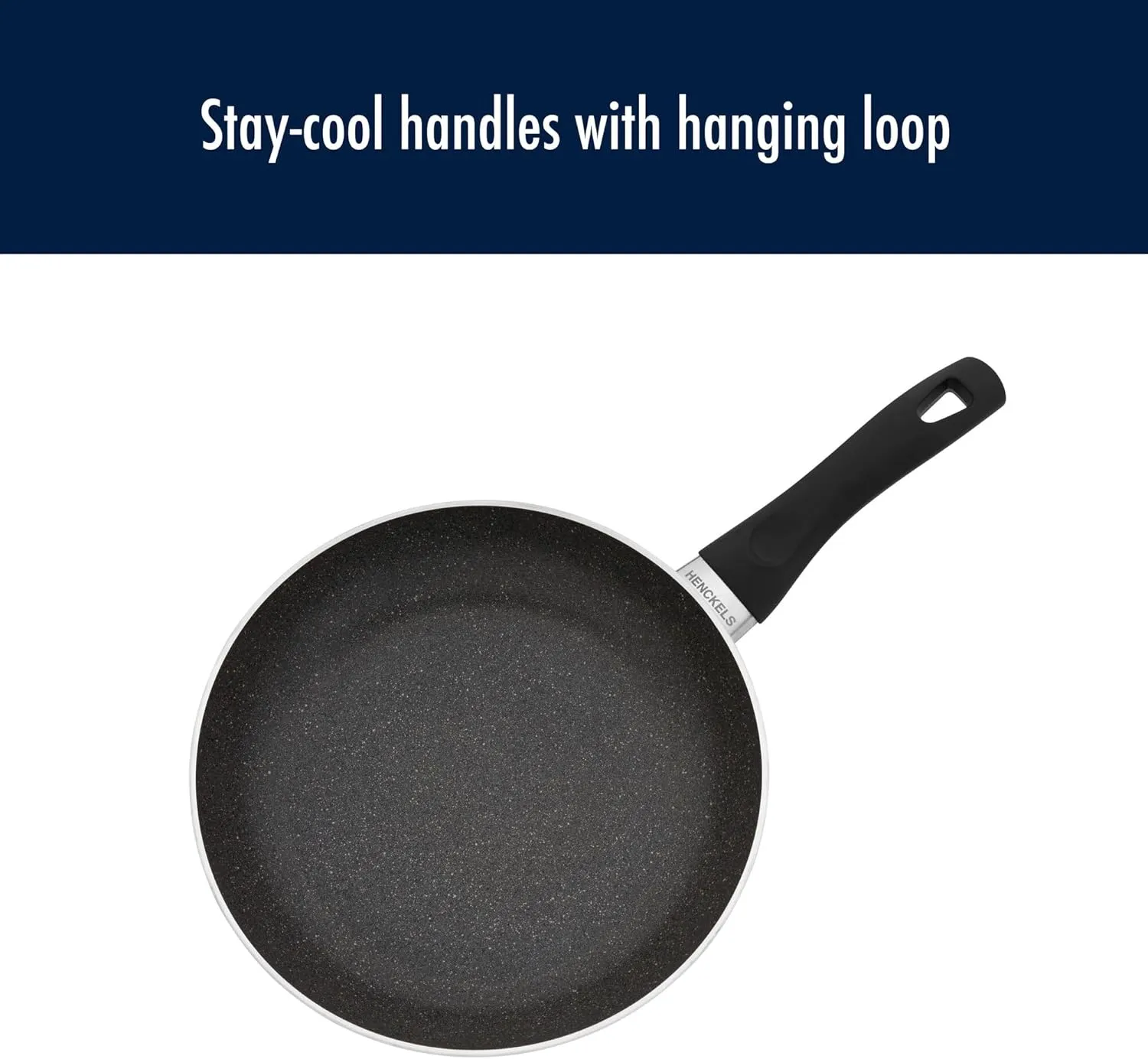 Henckels Everlift 2-Piece Granitium Nonstick Frying Pan Set, 8-inch and 10-inch frying pan, Made in Italy, durable 3-layer granite-hued nonstick coating from recycled materials, Oven safe to 400°F