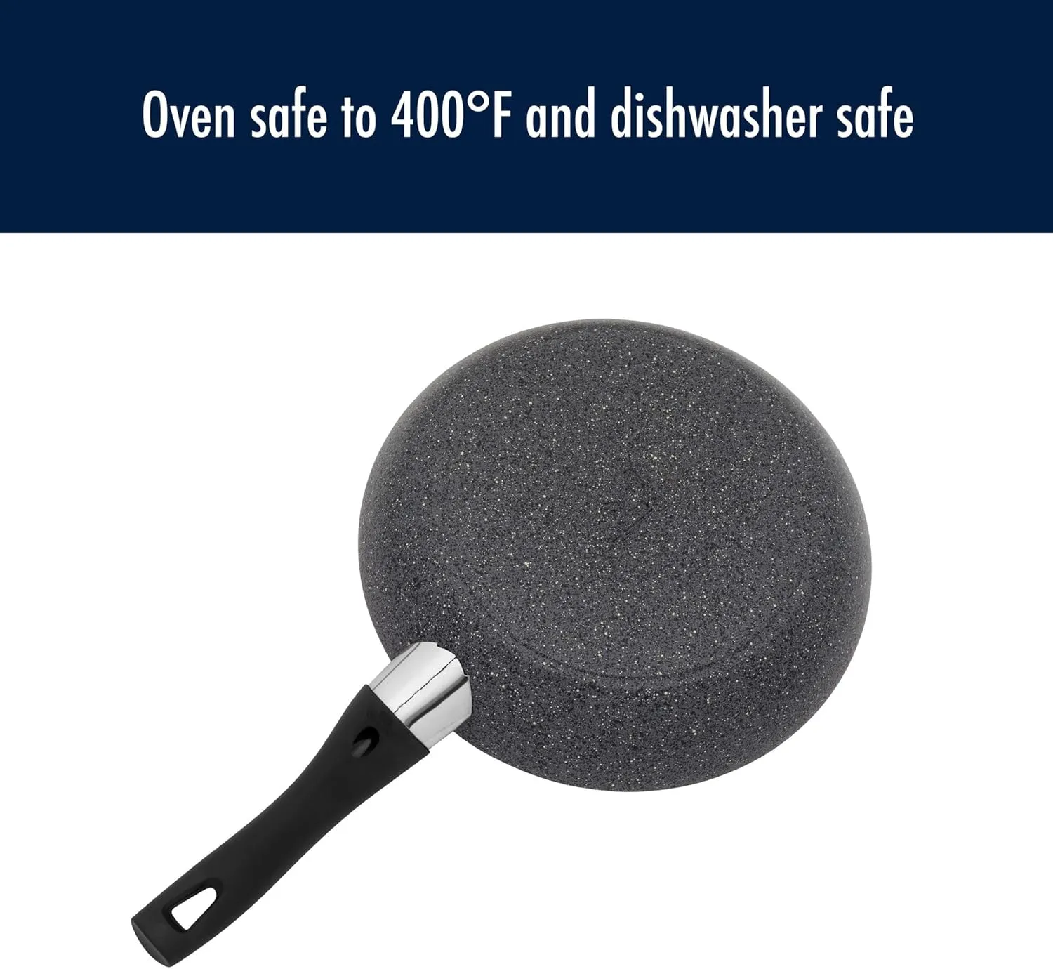 Henckels Everlift 2-Piece Granitium Nonstick Frying Pan Set, 8-inch and 10-inch frying pan, Made in Italy, durable 3-layer granite-hued nonstick coating from recycled materials, Oven safe to 400°F