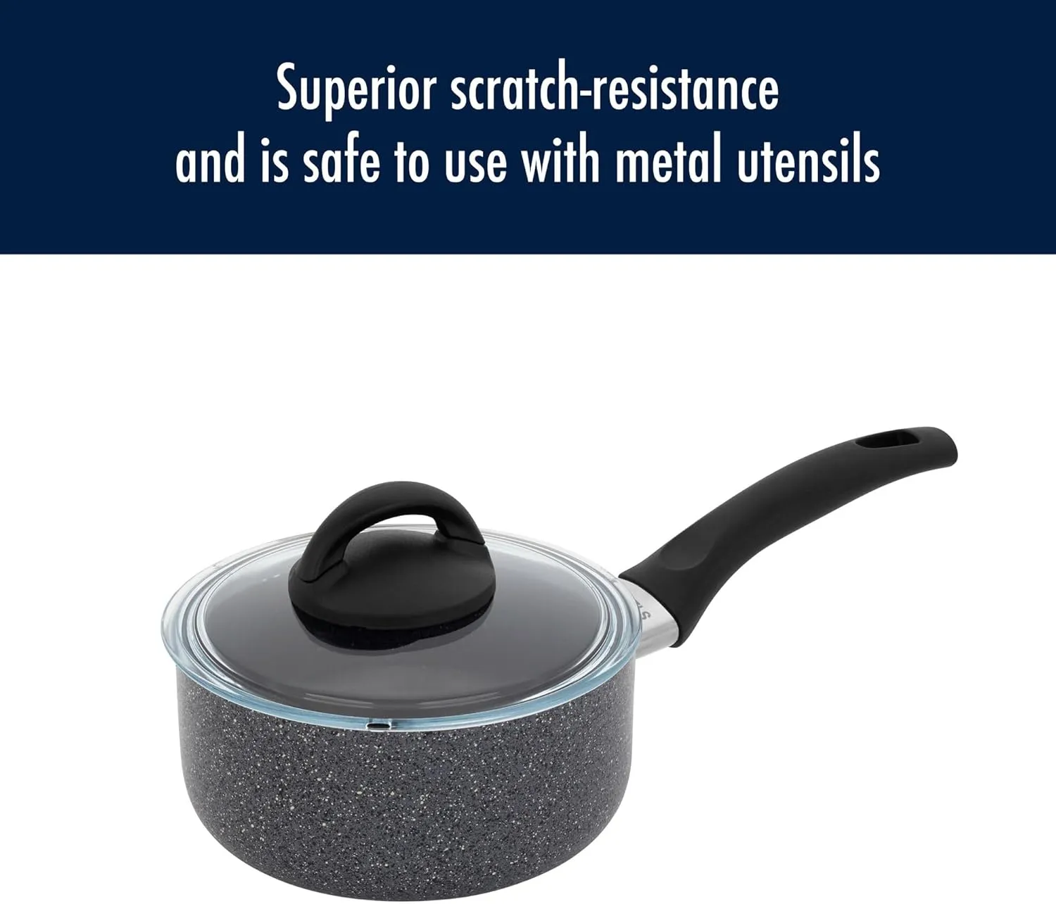 Henckels Everlift Granite 10-Piece Nonstick cookware set, Made in Italy, durable 3-layer granite-hued nonstick coating from recycled materials, Oven safe to 400°F, Dishwasher safe