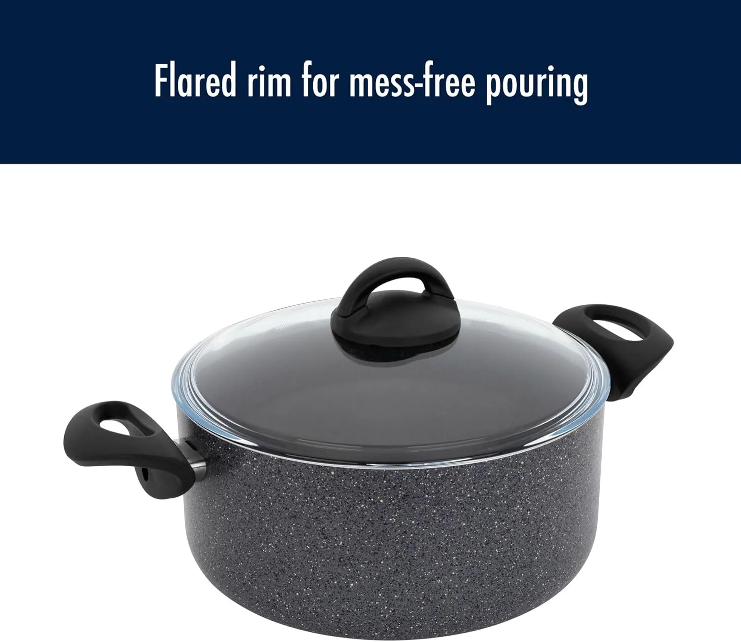 Henckels Everlift Granite 10-Piece Nonstick cookware set, Made in Italy, durable 3-layer granite-hued nonstick coating from recycled materials, Oven safe to 400°F, Dishwasher safe