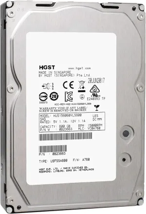 HGST Ultrastar 15K600 | HUS156060VLS600 | 0B23663 | 600GB 15K RPM SAS 6Gb/s 64MB Cache | 3.5in LFF | - w/ 2 Year Warranty(Renewed)