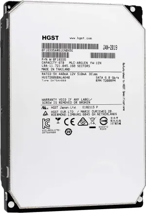 HGST Ultrastar HE6 HUS726060ALA640 (0F18335) 6TB 7200RPM 64MB Cache SATA 6.0Gb/s 3.5inch Enterprise Hard Drive - w/3 Year Warranty (Renewed)