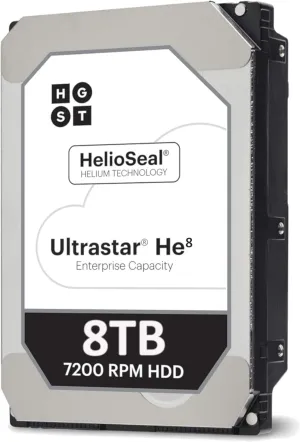 HGST Ultrastar He8 HUH728080ALE604 0F23668 / 0F25721 8TB 7,2K RPM SATA 6Gb/s 128MB 3.5" HDD 512E