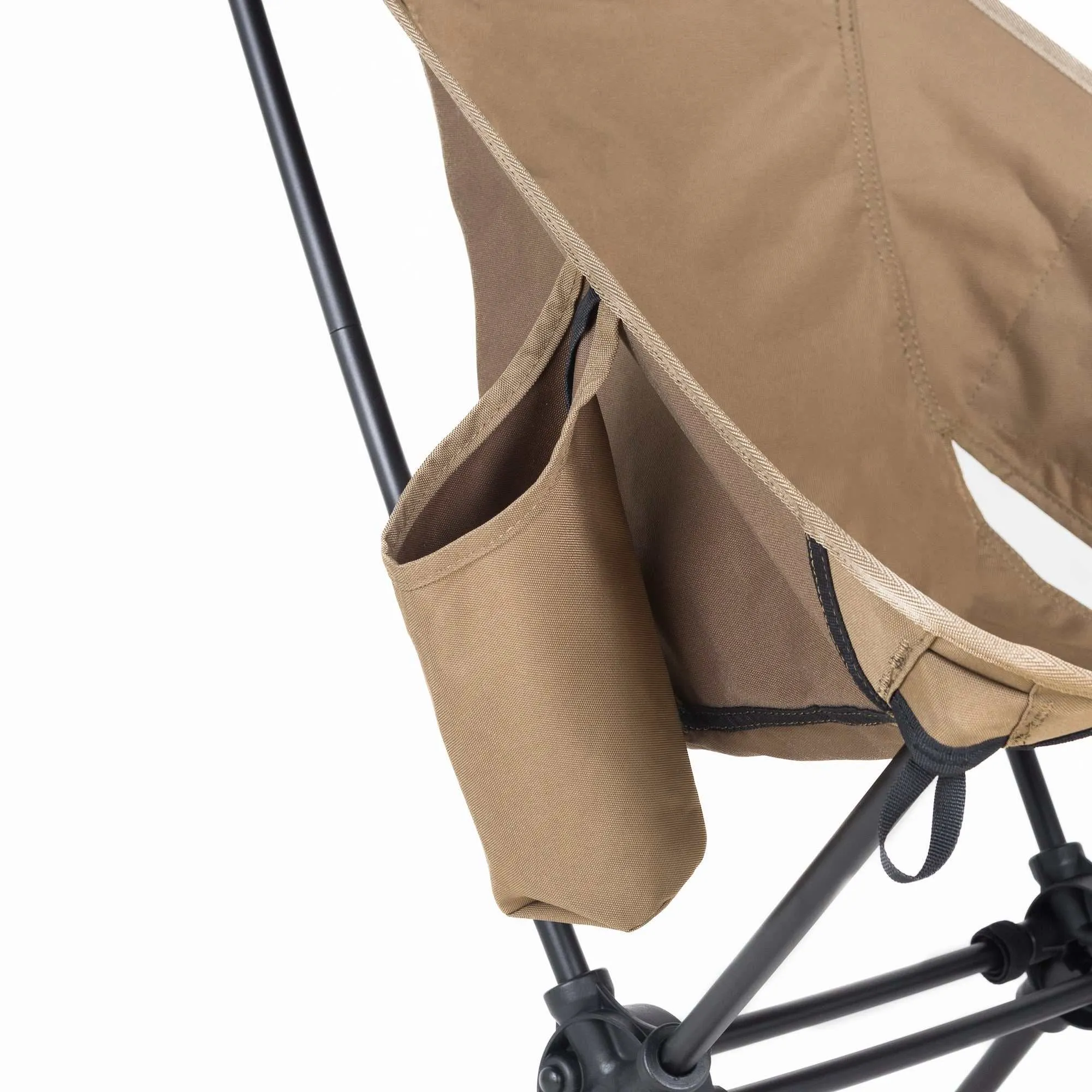 High Back Ultralight Folding Camping Chair With Storage Pouches, Black